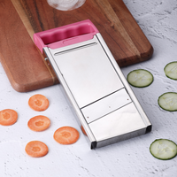 Slanke roestvrijstalen mandoline groentesnijder multifunctionele handmatige voedselrasp met superscherp mes, makkelijk schoon te maken, slank gereedschap