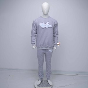 Sudadera Deportiva Unisex Gris de Alta Calidad, 100% Algodón, Estampada, Casual, 2 en 1, Cuello Redondo, Logotipo Aplicado OEM, Sudadera Larga - Product Image 1