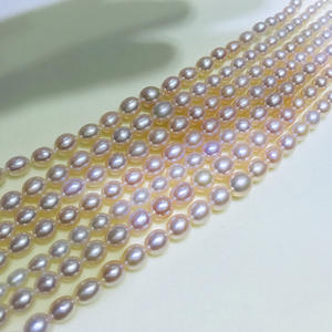 Collier de perles d'eau douce avec fermoir à boucle en argent massif, chaîne à maillons de homard, 4-7 mm, dégradé rose blanc, S925, nouveau, norme métrique - Product Image 3