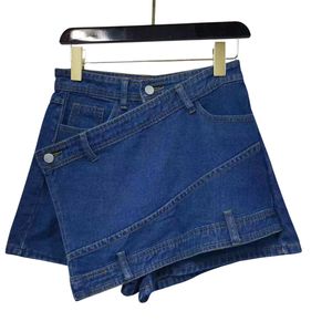Women Plus Size <b>High</b> Waist Pearl Beaded Denim Skirt Dark Blue Floral Beading <b>Knee</b> Length Raw Hem Casual Stretch Jean Skirt Skirt - Product Image 6