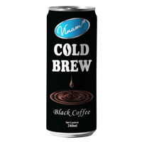 Boisson de café vietnamien de qualité supérieure, infusée à froid, saveur noix de coco, purée, en vrac, 250ml/330ml, en conserve, prête à boire, transformation naturelle