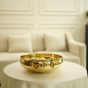 Rustic Decorative Metal Candle Bowl With <b>Hammered</b> Finish For Dining Table Centerpiece And Candle <b>Holder</b> - Product Image 6