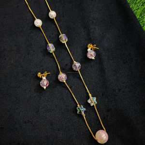 Classic American Diamond Bridal Jewelry Set Two-Piece <b>Necklace</b> <b>and</b> <b>Earrings</b> for Wedding Fashionable Classic Style - Product Image 1