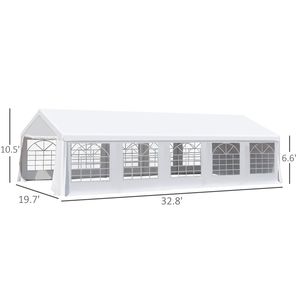 20x32ft Outdoor Party <b>Tent</b> Gazebo <b>Canopy</b> White Wedding Event Removable Sidewalls Waterproof Double Made Oxford Polyester PVC - Product Image 3