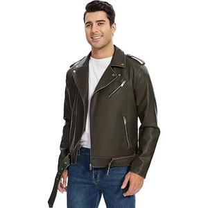 แจ็คเก็ตหนังพรีเมียมรุ่นใหม่ล่าสุด แจ็คเก็ตมอเตอร์ไซค์สำหรับทุกเพศทุกวัย คุณภาพสูง กันลม ทนทาน รับทำแบรนด์ตามสั่ง - Product Image 2