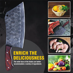 LEGACY BLADES Razor <b>Sharp</b> Carbon Steel Chef Cleaver <b>Knife</b> Premium Wooden Handle <b>Kitchen</b> Cutlery Manufacturer - Product Image 5