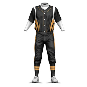 Bulk Manufacturer Premium Baseball Uniform with Custom Logo Moisture Wicking Baseball Team Jersey and Pants <b>Set</b> For Sale - Product Image 2