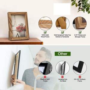 Premium Wooden Photo <b>Frame</b> for Home & Office Décor | Rustic Tabletop Picture <b>Frame</b> <b>Memories</b>, Gifts & Interior Decoration - Product Image 3