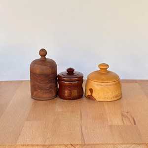 Classic Wooden <b>Jar</b> with Wooden Lid 250mL Capacity <b>for</b> Spice <b>Storage</b> Durable & Eco-Friendly Home Organization - Product Image 2