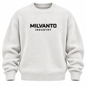Suéter de punto personalizado con logotipo blanco para hombre, suéter prémium de cuello redondo y manga larga, jersey de punto para hombre, suéter para mujer - Product Image 1