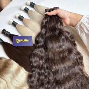 Venta al por mayor de fábrica: Cabello ondulado vietnamita personalizado a granel, extensiones de alta calidad sin sintéticos, con longitud de 10 a 34 pulgadas - Product Image 5