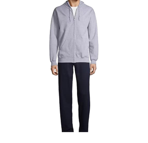 Ensemble de sweat-shirt à capuche gris pour homme de qualité supérieure, respirant, vêtements décontractés, 100% coton, 300g, nouvelle arrivée - Product Image 1