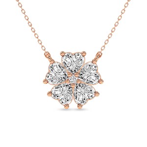 Joyería de diamantes cultivados en laboratorio de estilo moderno para damas, hermoso colgante de diamante con corte en forma de corazón y engaste de puntas, precio al por mayor. - Product Image 4
