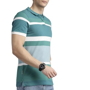 Polo rayé pour homme, best-seller, coton et polyester, polo décontracté et sportif, logo personnalisé, vente en gros - Product Image 4