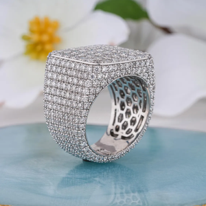 Bague pour homme en argent sterling 925 avec diamant Moissanite, style Hip Hop de luxe, entièrement sertie, clarté VVS, bijou de déclaration, cadeau - Product Image 2