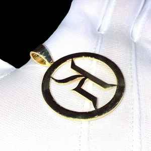 Colgante de Moissanita con Letra K Personalizada en Círculo, Chapado en Oro, Estilo Hip Hop, Plata de Ley 925, Joyería Fina, Colgantes y Dijes - Product Image 3