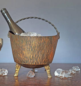 Top Hammered Copper Wine Cooler Ice <b>Bucket</b> With Brass Champagne Chiller Beer Ice <b>Bucket</b> and Wine Tubs for Sale - Product Image 6