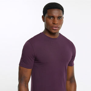 Streetwear Shirt Fashionable <b>Blank</b> 2026 180 Gsm Stretchable Regular Fit Summer Selling OEM Men's T-Shirt Polyester/Cotton Quick - Product Image 4