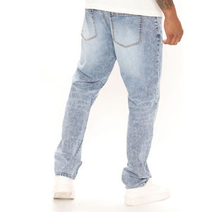Pantalones Vaqueros Cómodos para Hombre al por Mayor de Fábrica, Estilo Casual, Color Sólido, Técnica de Lavado Oscuro para Todas las Estaciones: Otoño, Invierno, Verano - Product Image 4