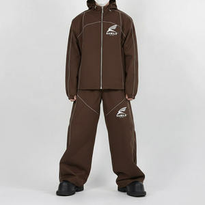 Conjunto cortavientos personalizado de dos piezas para hombre, chándal con cremallera, ropa con capucha, conjunto de jogger, ropa de calle para hombre - Product Image 3