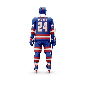 Ensemble d'uniformes de hockey sur glace personnalisés, design rayé jaune et noir, maillot, pantalon, chaussettes, gants imprimés par sublimation, kit complet, vente en gros OEM - Product Image 5