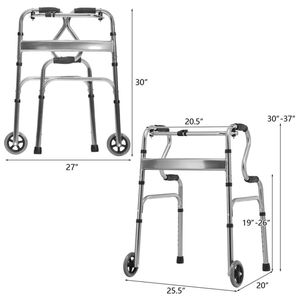 Deambulatore Pieghevole Grigio Comodo e Resistente con Regolazione dell'Altezza per Terapia di Riabilitazione Certificato TUV - Product Image 3