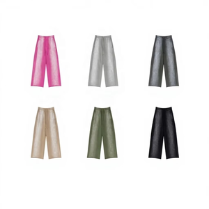 Pantalon de survêtement oversize à jambes larges avec cordon de serrage, en toile décontractée, en coton mi-lourd, style streetwear, pour homme, hiver, OEM - Product Image 1