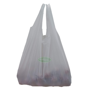Mejor precio liso blanco y negro camiseta bolsas de plástico bolsas de camiseta bolsas de polietileno transparente con asas de Vietnam - Product Image 2