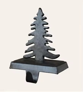 Gold Finished Holiday <b>Stocking</b> <b>Holder</b> Metal Accent for Winter Celebration Styling - Product Image 6