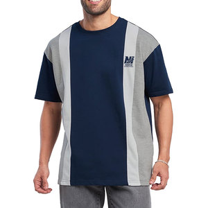 Camiseta Extra Grande de Algodón Grueso Premium para Hombre, Hombros Caídos, Corte Holgado, Cuello Redondo, Manga Corta, Ropa Urbana de Verano - Product Image 1