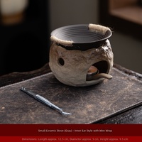 Brûleur d'encens ignifuge pour la maison - Diffuseur de parfum d'intérieur - Brûleur d'encens de style japonais pour théière - Réchaud rétro à fusion rapide