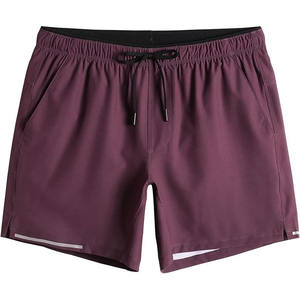 Shorts de sport décontractés pour hommes en tissu éponge, anti-plis, séchage rapide, avec ourlet fendu, taille élastique, respirants, pour le yoga, avec poches pratiques - Product Image 1
