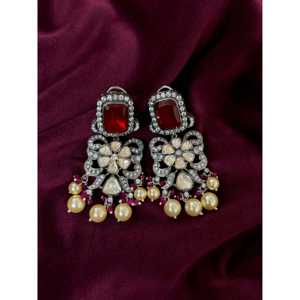 Pendientes finos de plata 92,5, joyería de moissanita de lujo - Product Image 1