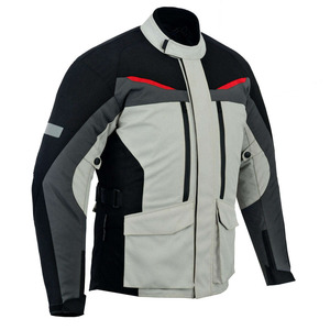 Blouson de moto unisexe en cuir coupe-vent à manches longues, color-block, grande taille, séchage rapide, respirant, toutes saisons, pour adulte - Product Image 3