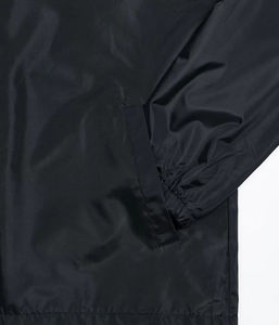 Nylon Hip Hop Street Wear Plain <b>Black</b> Jacket Waterproof Lightweight <b>Windbreaker</b> for Men - Product Image 5