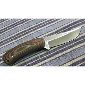 Couteau de chasse artisanal en acier Damas, taille personnalisée et manche en bois, lame fixe, couteau à dépecer pour le camping - Product Image 3