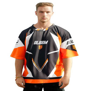 เสื้อยืดผู้ชายผ้าฝ้ายแท้คุณภาพสูง ทรงหลวมสไตล์เรโทร แขนตกไหล่ คอกลม แขนสั้น - Product Image 1