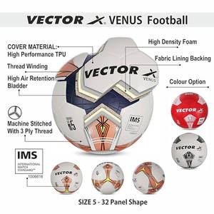 Ballon de football professionnel taille 5 ballon de football en cuir PU cousu à la machine pour l'entraînement de match officiel - Product Image 2