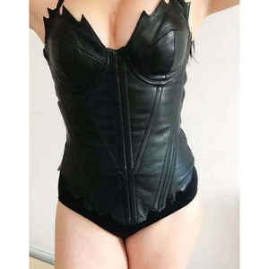 Corsés de cuero PU de alta calidad para mujer, top transpirable para moldear la cintura, corsé negro de moda y moldeador de cuerpo debajo del busto. - Product Image 2