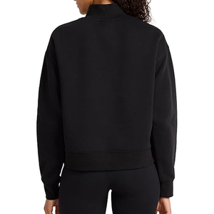 Women Turtleneck Winter Sweatshirt 100% Cotton Fleece Lightweight Breathable Eco-Friendly Digital Printing <b>Drop</b> Shoulder Style - Product Image 2