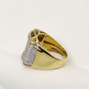 Premium Gold Silver Moissanite Diamond Hip Hop <b>Ring</b> Urban Fashion Jewelry for Casual Wear Street Style & Entertainment Use - Product Image 2