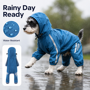 All Inclusive Four Legged Waterproof Reflective Strip Pet Raincoat Dog Clothing Waterproof <b>Clothes</b> <b>for</b> Dogs Raincoat - Product Image 1