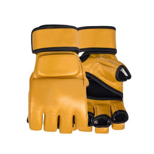 Guantes de Boxeo MMA para Hombre y Mujer, Transpirables, Color Amarillo, 14oz, Logotipo Personalizado, Entrenamiento de MMA y Fisicoculturismo - Product Image 2