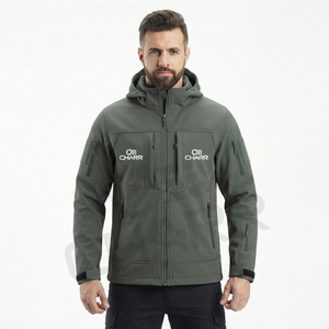 Chaquetas Personalizadas al por Mayor de Alta Calidad para Hombre, Chaqueta Impermeable con Capucha y Forro Polar, Chaqueta Cortavientos para Exteriores - Product Image 5