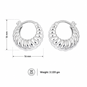 ELEGANT 925 STERLING <b>SILVER</b> PLATED HOOP <b>EARRINGS</b> FOR WOMEN BOHEMIAN FASHION JEWELRY PERFECT ANNIVERSARY GIFT LIGHTWEIGHT STYLE - Product Image 4