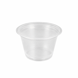 Vaso de plástico de polipropileno esmerilado transparente de grado alimenticio, tamaño pequeño, 90 ml, para salsas y cremas, originario de Indonesia. - Product Image 4
