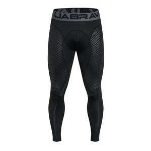 Leggings de Compresión para Hombre VABBAU, Largos, de Color Sólido, con Cintura Elástica de Spandex y Nailon, Diseño con Paneles de Malla - Product Image 3