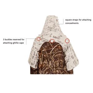 Tuta Ghillie Mimetica Bianca Neve in Poliestere Leggera Traspirante Resistente per Caccia e Nascondiglio - Product Image 5