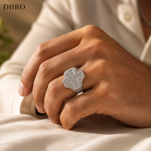 Hip Hop Iced Out <b>Cross</b> 925 Sterling <b>Silver</b> Channel Set VVS1 Moissanite Baguette Cut Diamond Men's <b>Ring</b> - Product Image 4