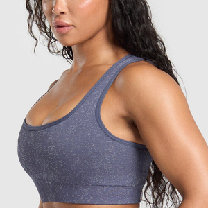 Soutien-gorge de sport grande taille pour femme, sexy, pour yoga, gym, course à pied, en Spandex/Nylon extensible, effet délavé, taille moyenne - Vente chaude, haute qualité - Product Image 3